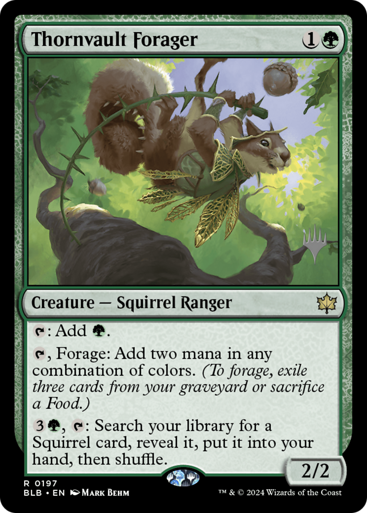 Thornvault Forager (PPBLB-197) [Bloomburrow Promos] MTG Single Wizards of the Coast