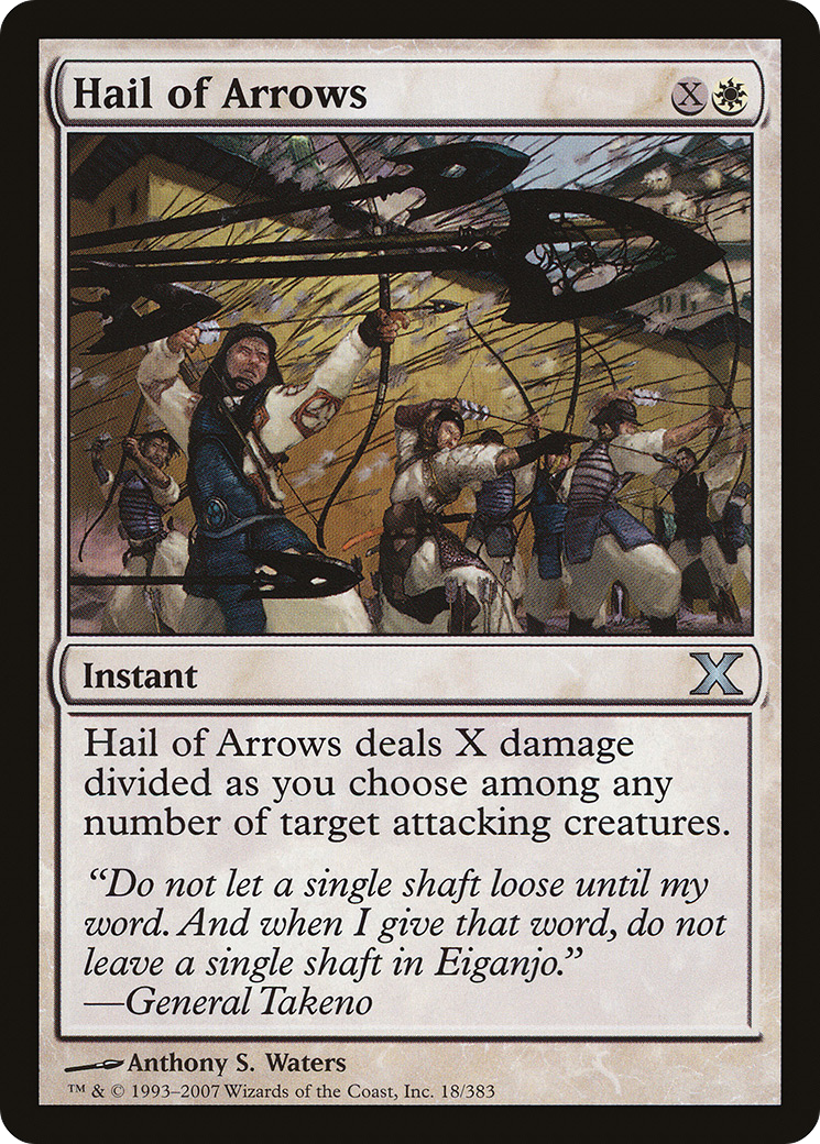 Hail of Arrows (10E-018) [Tenth Edition] Foil MTG Single Wizards of the Coast