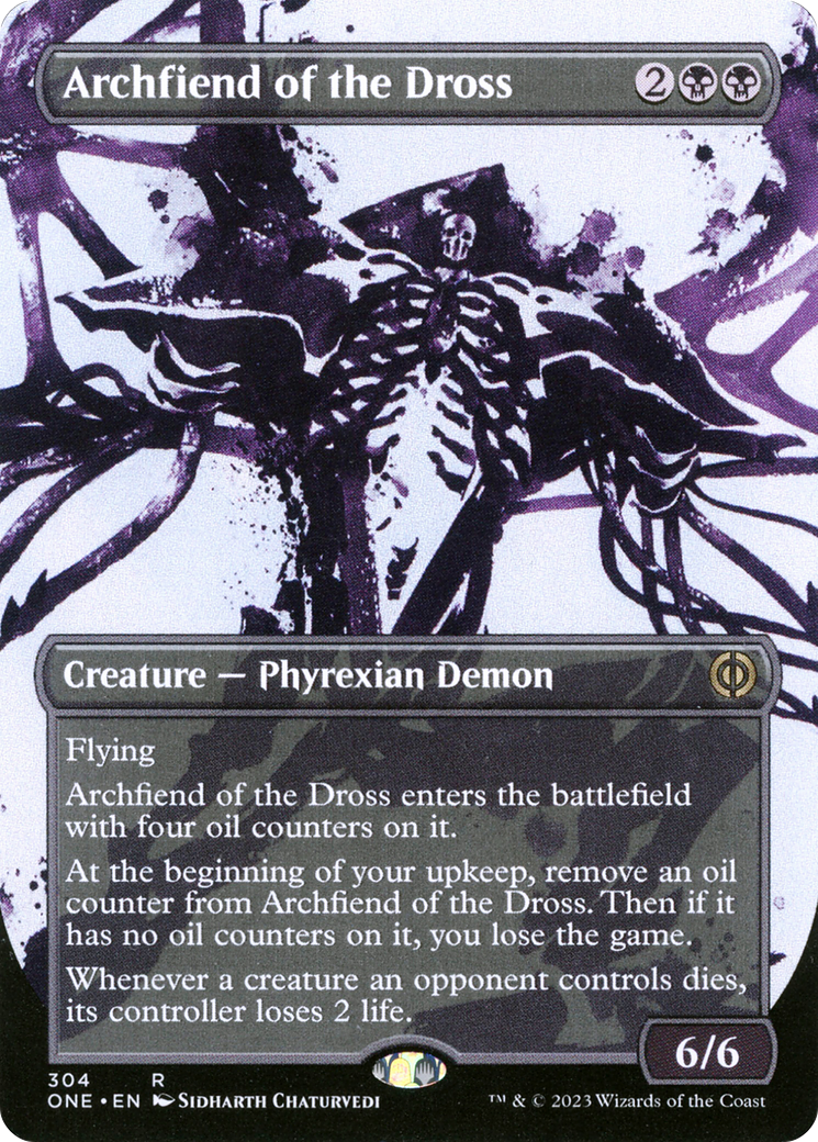 Archfiend of the Dross (ONE-304) [Phyrexia: All Will Be One] (Showcase) (Borderless) Foil MTG Single Wizards of the Coast