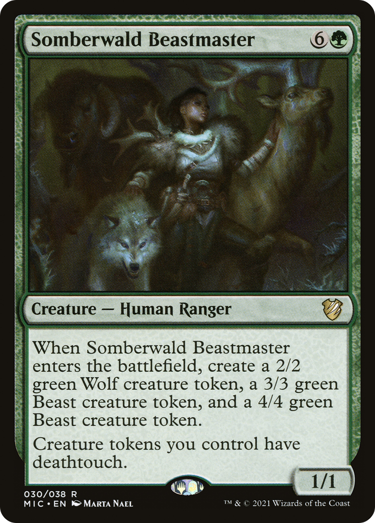 Somberwald Beastmaster (MIC-030) [Midnight Hunt Commander] MTG Single Wizards of the Coast