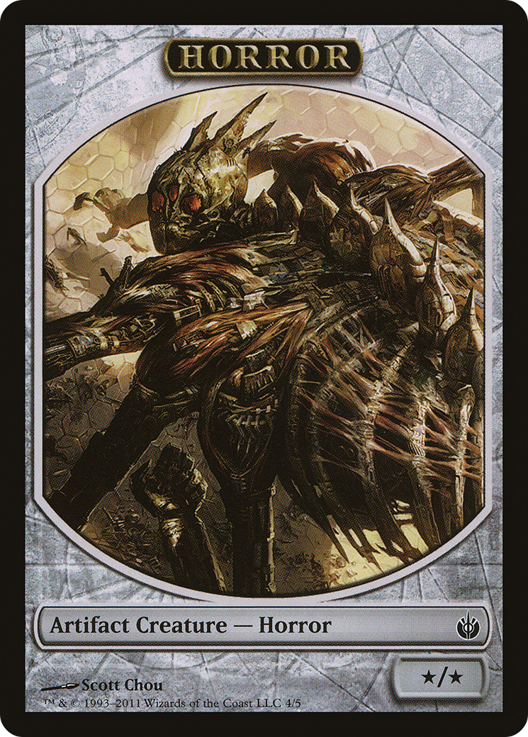 Horror Token (MBS-004) [Tokens] Mirrodin Besieged Tokens MTG Single Wizards of the Coast