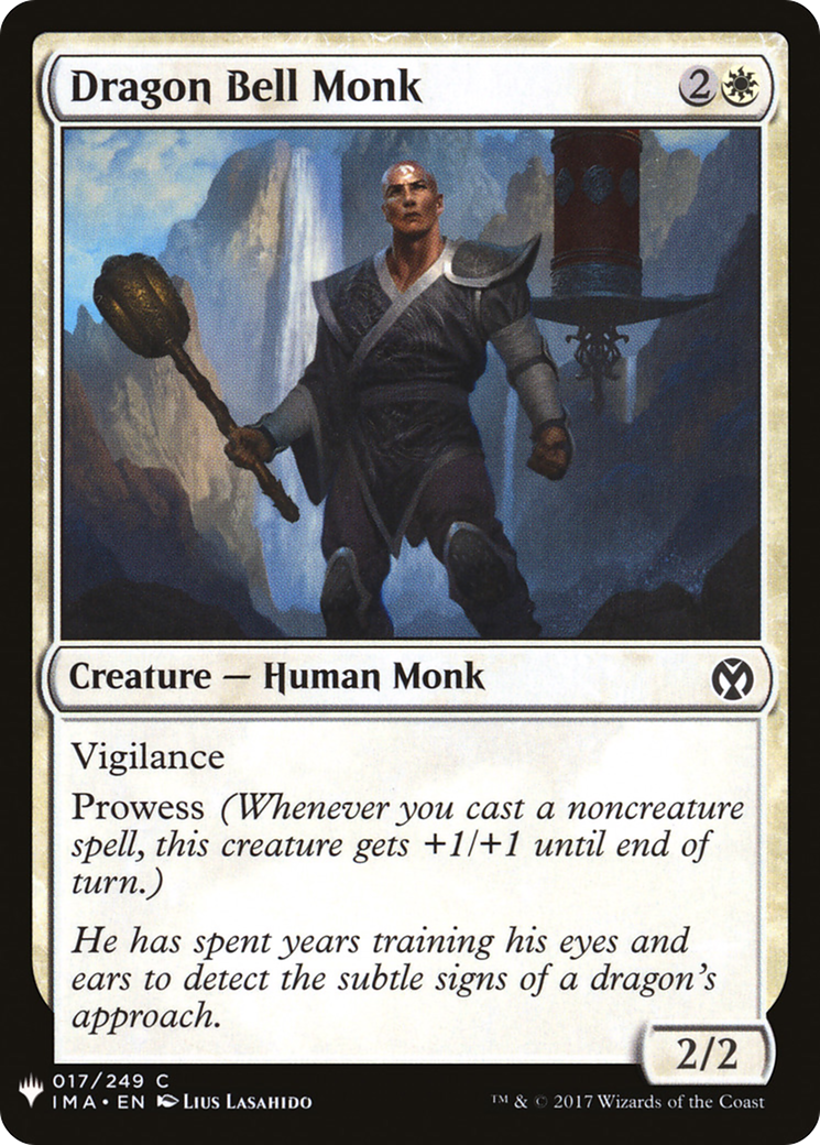 Dragon Bell Monk (LIST-IMA-17) [Mystery Booster] The List MTG Single Wizards of the Coast