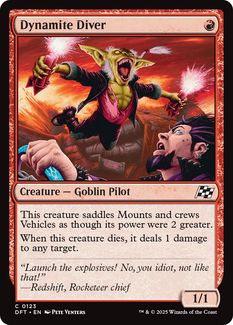 Dynamite Diver (DFT-123) [Aetherdrift] Foil MTG Single Wizards of the Coast