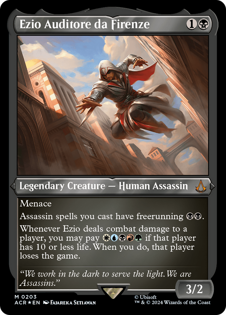 Ezio Auditore da Firenze (ACR-203) [Assassin's Creed] Etched Foil MTG Single Wizards of the Coast