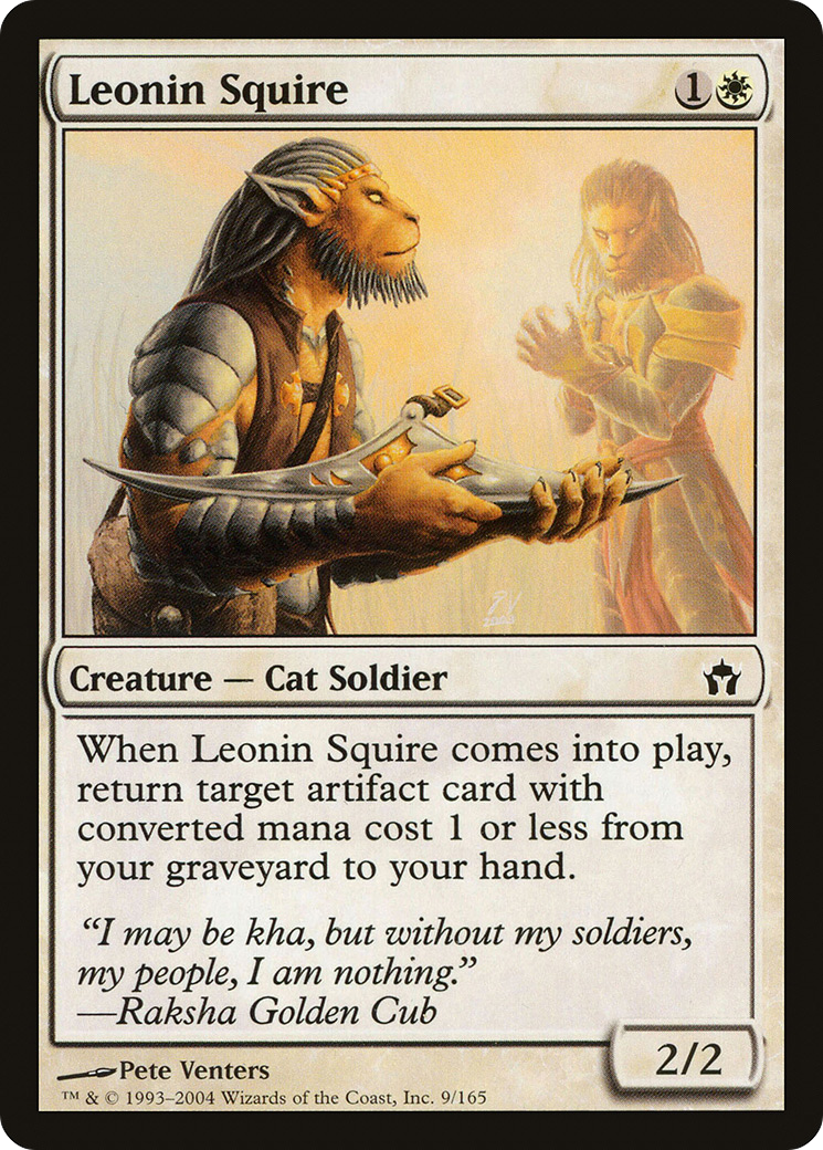 Leonin Squire (5DN-009) [Fifth Dawn] MTG Single Wizards of the Coast