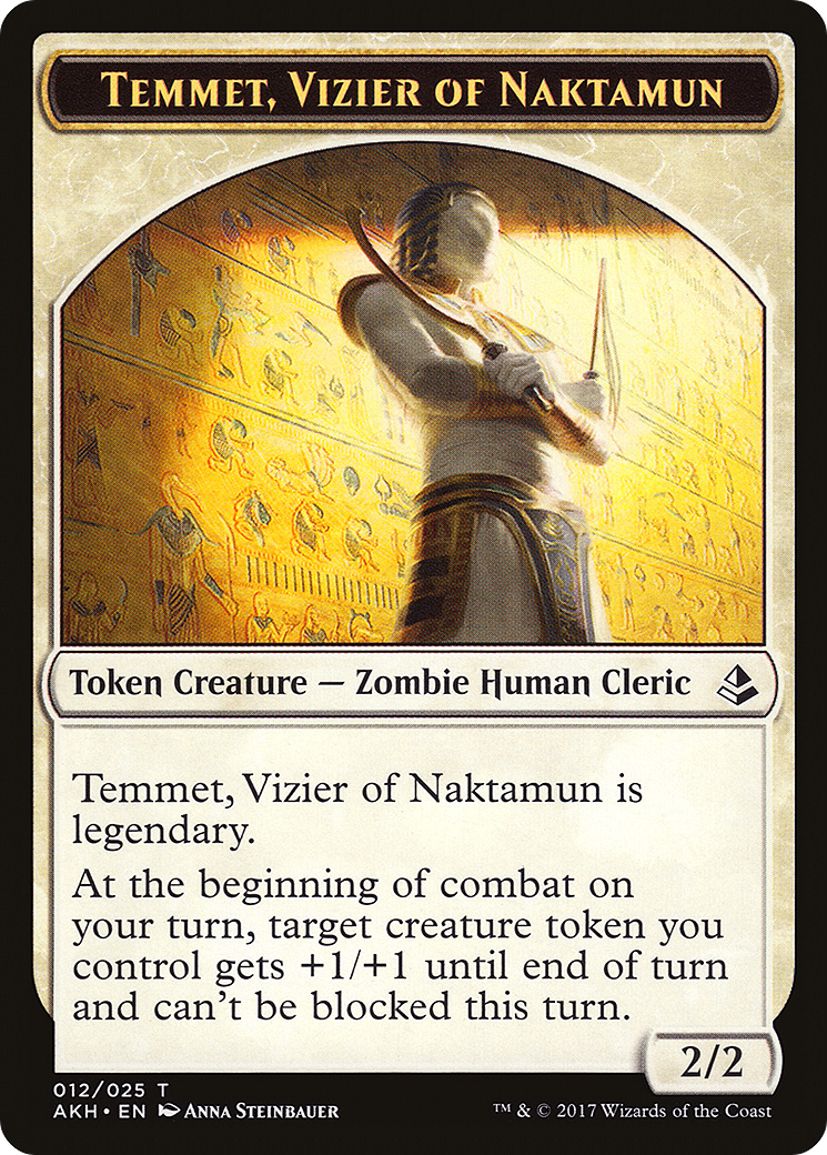 Temmet, Vizier of Naktamun (AKH-012) [Tokens] Amonkhet Tokens Foil MTG Single Wizards of the Coast