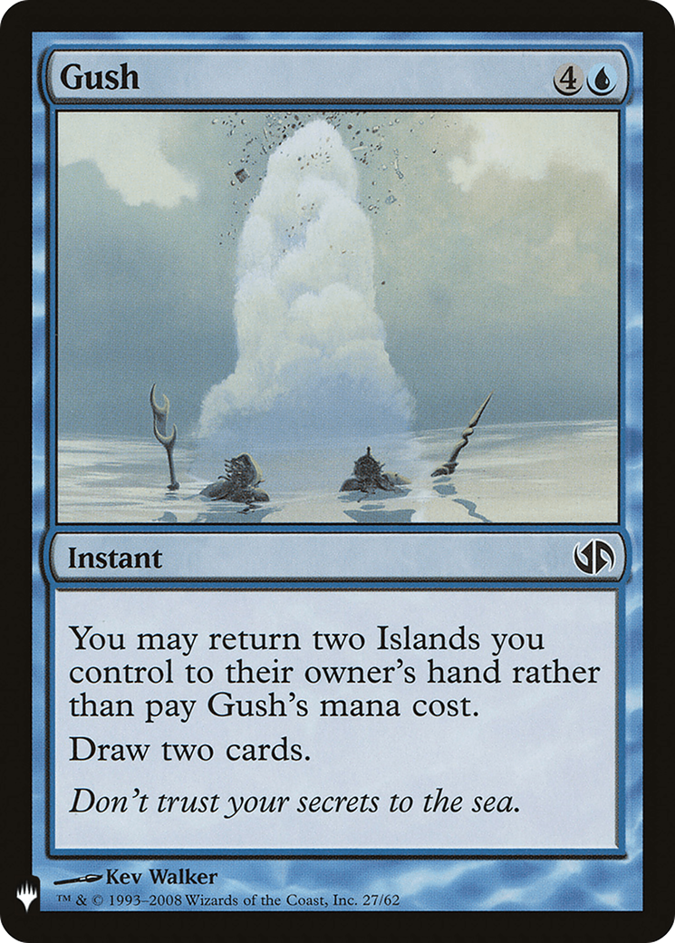 Gush (LIST-027) [Mystery Booster] The List MTG Single Wizards of the Coast