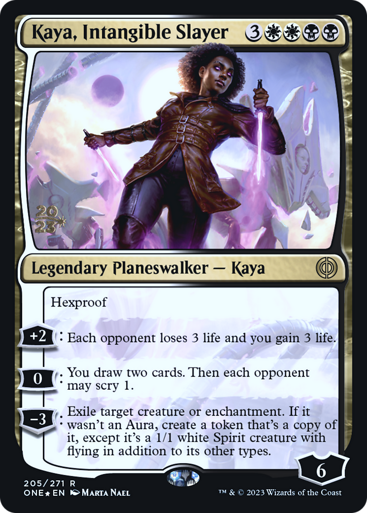 Kaya, Intangible Slayer (PRE-205) [Phyrexia: All Will Be One Promos] Foil MTG Single Wizards of the Coast