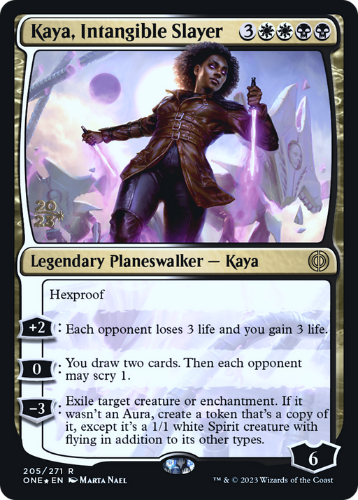 Kaya, Intangible Slayer (PRE-205) [Phyrexia: All Will Be One Promos] Foil MTG Single Wizards of the Coast