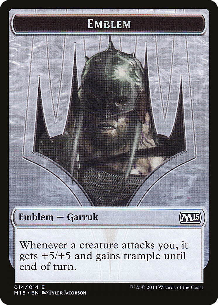Emblem - Garruk, Apex Predator (M15-014) [Tokens] Magic 2015 Tokens MTG Single Wizards of the Coast