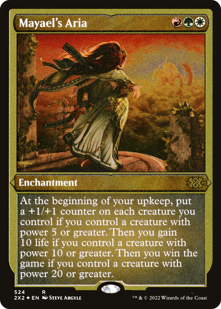Mayael's Aria (Foil Etched) (2X2-524) [Double Masters 2022] Foil MTG Single Wizards of the Coast