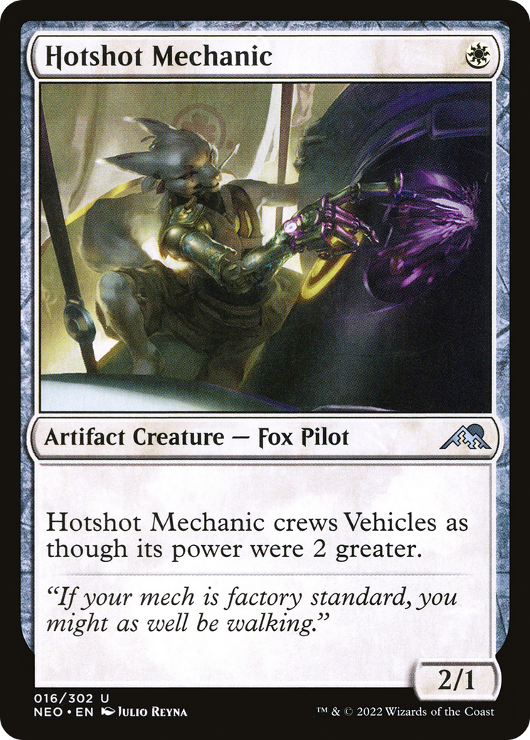 Hotshot Mechanic (NEO-016) [Kamigawa: Neon Dynasty] Foil MTG Single Wizards of the Coast