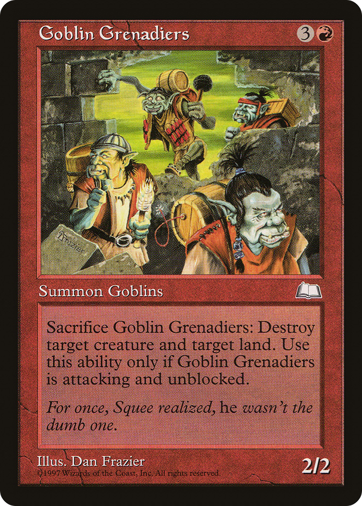 Goblin Grenadiers (WTH-104) [Weatherlight] MTG Single Wizards of the Coast