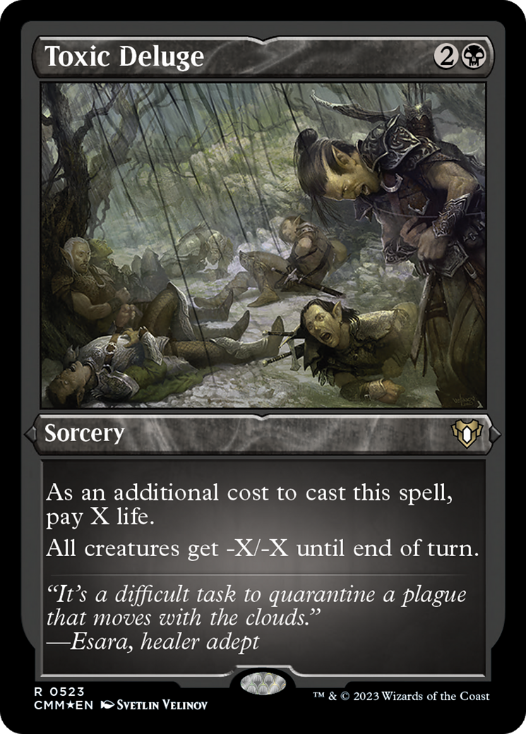 Toxic Deluge (CMM-523) [Commander Masters] Etched Foil MTG Single Wizards of the Coast