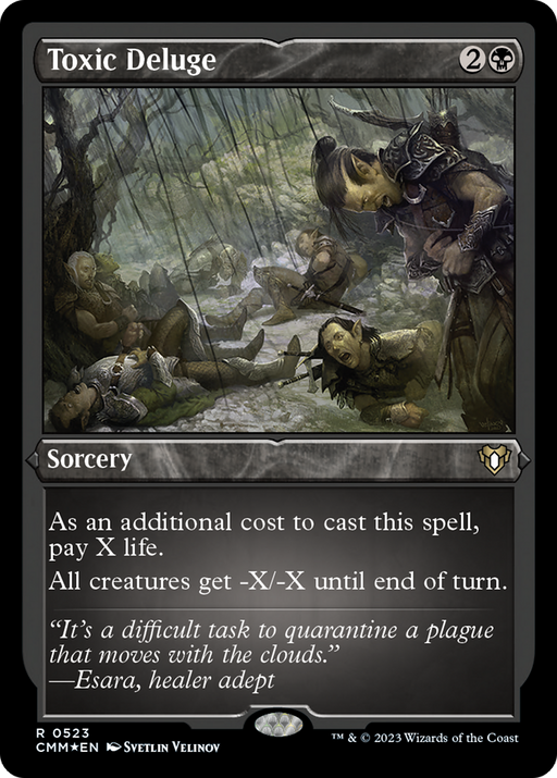Toxic Deluge (CMM-523) [Commander Masters] Etched Foil MTG Single Wizards of the Coast