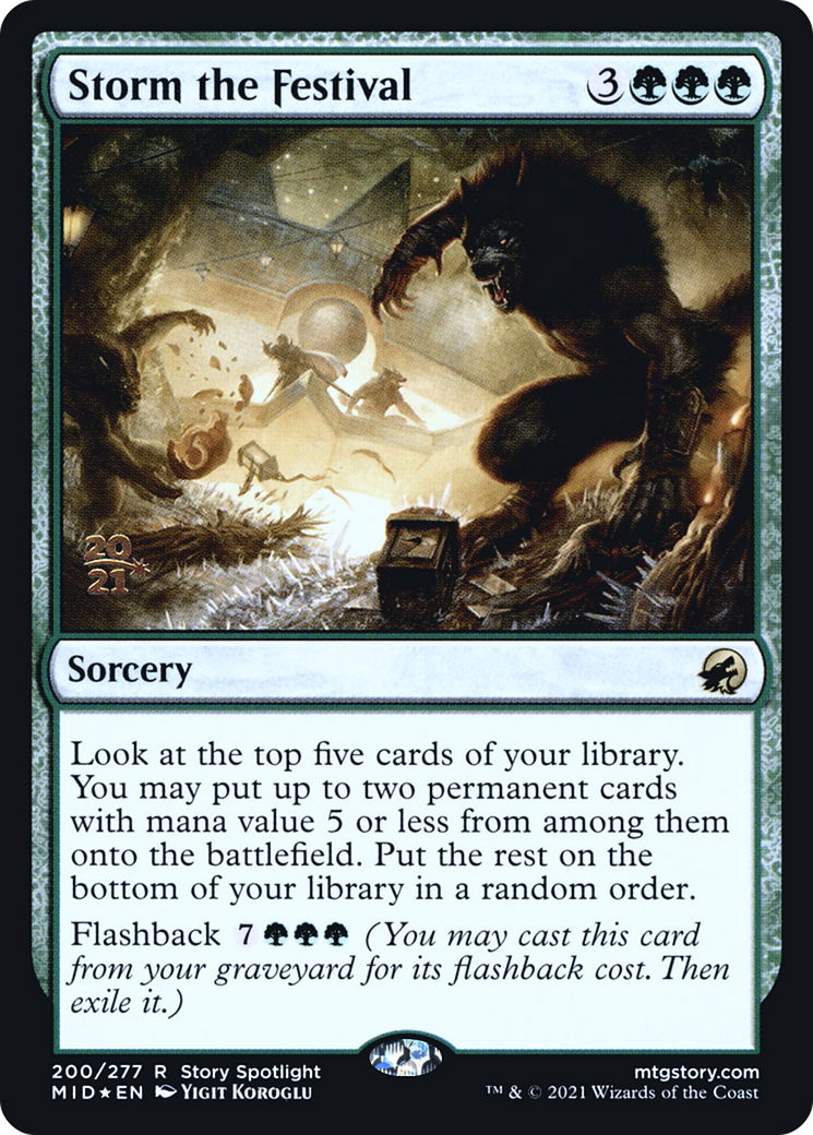 Storm the Festival (PRE-200) [Innistrad: Midnight Hunt Promos] Foil MTG Single Wizards of the Coast