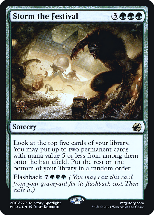 Storm the Festival (PRE-200) [Innistrad: Midnight Hunt Promos] Foil MTG Single Wizards of the Coast