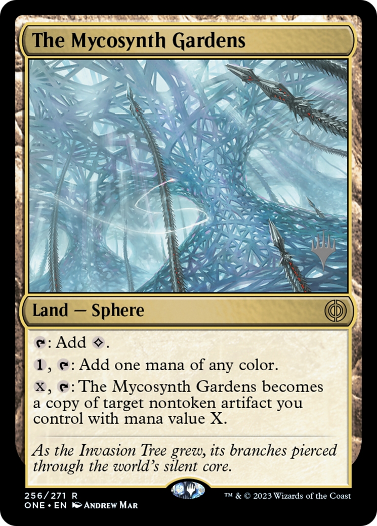 The Mycosynth Gardens (PPONE-256) [Phyrexia: All Will Be One Promos] Foil MTG Single Wizards of the Coast