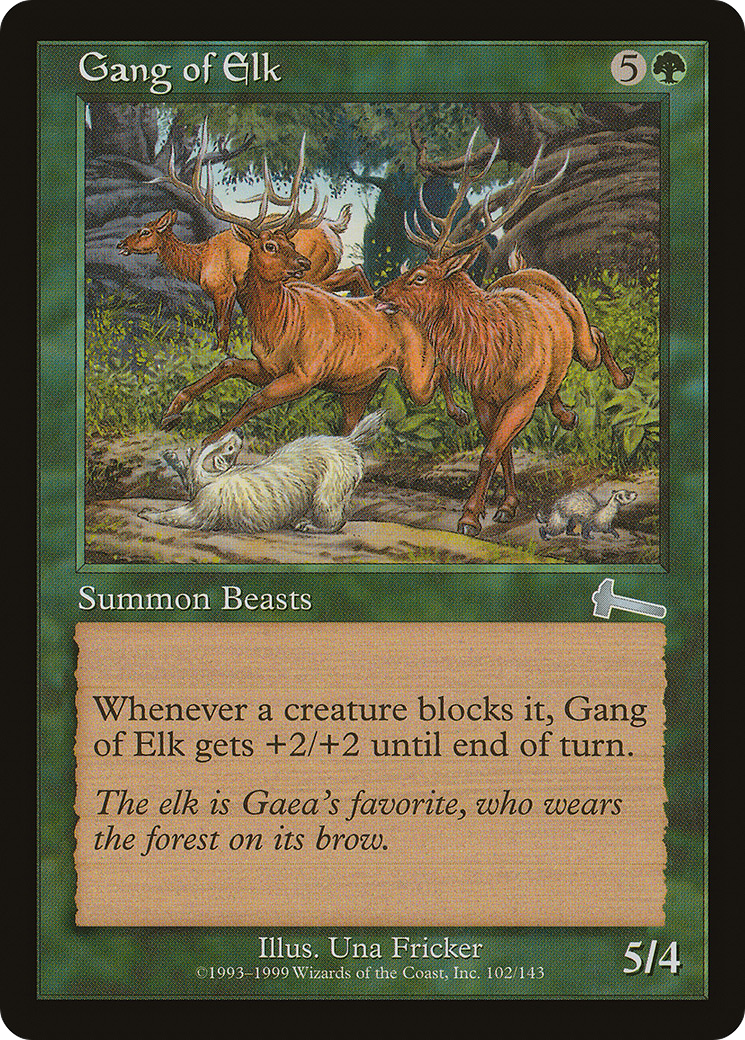 Gang of Elk (ULG-102) [Urza's Legacy] MTG Single Wizards of the Coast