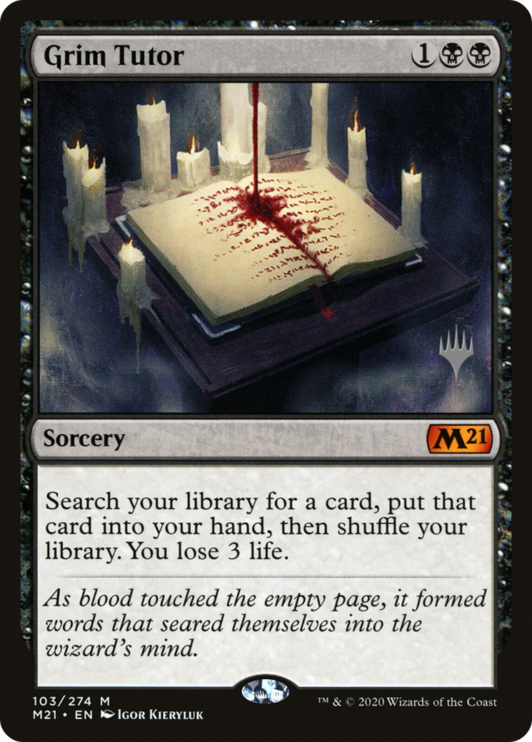 Grim Tutor (PPM21-103P) [Core Set 2021 Promos] MTG Single Wizards of the Coast