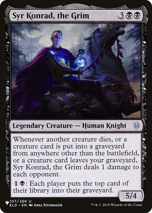 Syr Konrad, the Grim (LIST-107/269) [Mystery Booster] The List MTG Single Wizards of the Coast