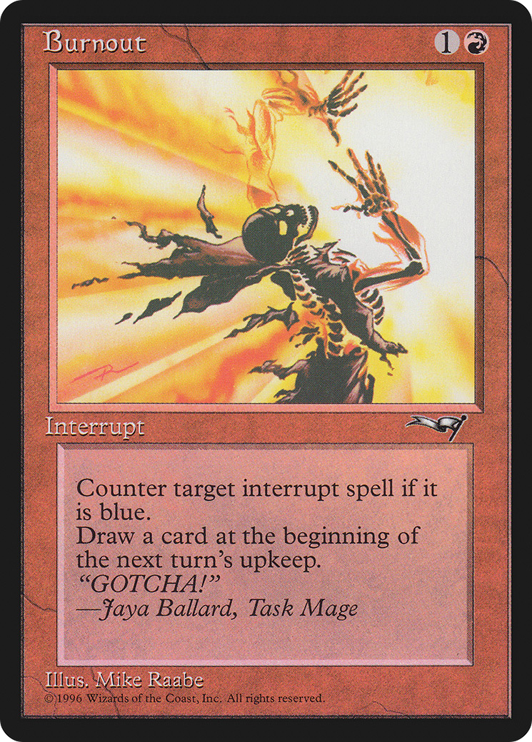 Burnout (ALL-101) [Alliances] MTG Single Wizards of the Coast