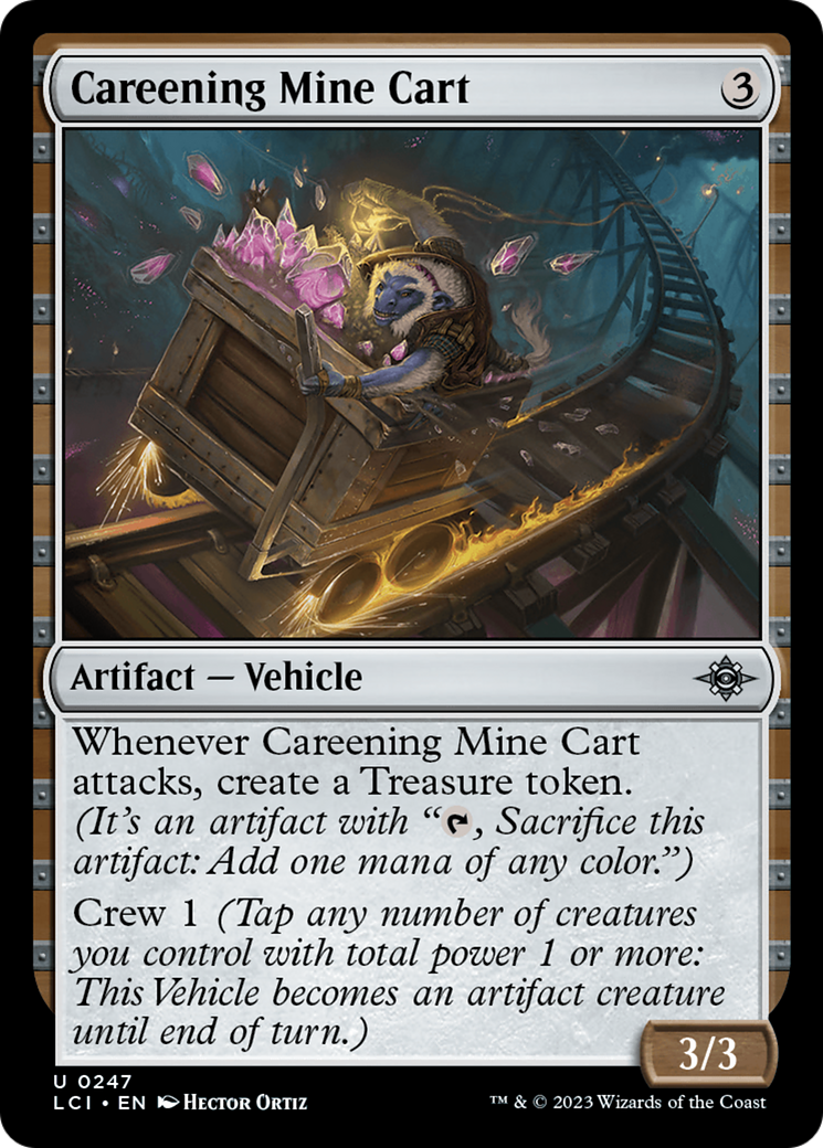 Careening Mine Cart (LCI-247) [The Lost Caverns of Ixalan] (vehicle) MTG Single Wizards of the Coast