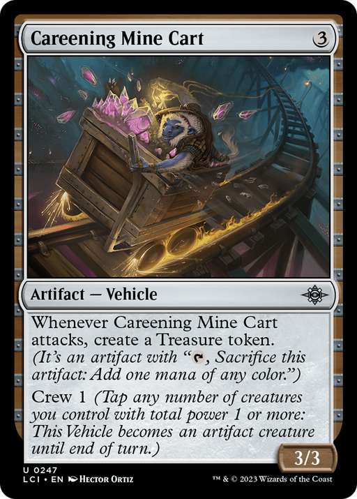 Careening Mine Cart (LCI-247) [The Lost Caverns of Ixalan] (vehicle) Foil MTG Single Wizards of the Coast