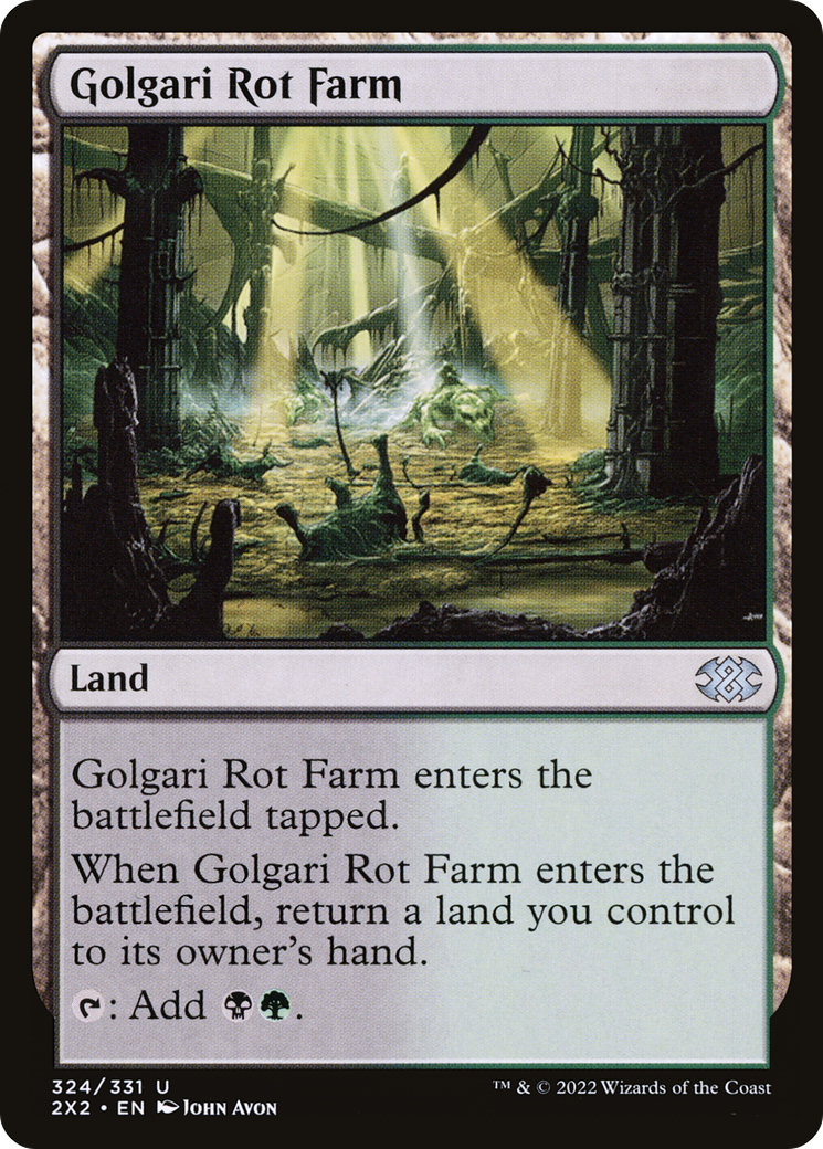 Golgari Rot Farm (2X2-324) [Double Masters 2022] Foil MTG Single Wizards of the Coast