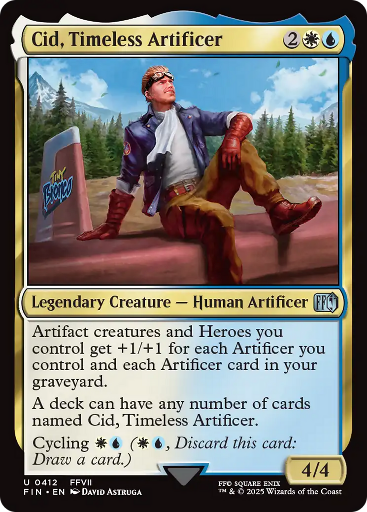Cid, Timeless Artificer (FIN-412) [FINAL FANTASY] Foil MTG Single Wizards of the Coast