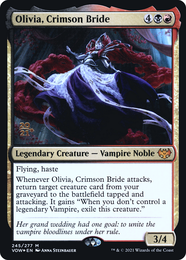 Olivia, Crimson Bride (PRE-245) [Innistrad: Crimson Vow Promos] Foil MTG Single Wizards of the Coast
