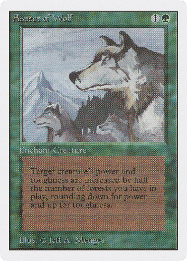 Aspect of Wolf (2ED-) [Oldschool] Unlimited Edition MTG Single Wizards of the Coast