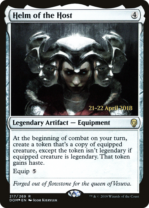 Helm of the Host (PRE-217) [Dominaria Promos] Foil MTG Single Wizards of the Coast
