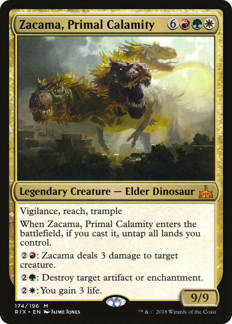 Zacama, Primal Calamity (RIX-174) [Rivals of Ixalan] Foil MTG Single Wizards of the Coast
