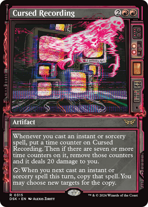 Cursed Recording (DSK-315) [Duskmourn: House of Horror] (Showcase) MTG Single Wizards of the Coast