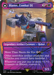 Blaster, Combat DJ (Shattered Glass) (BOT-022) [Transformers] (Borderless) Foil MTG Single Wizards of the Coast