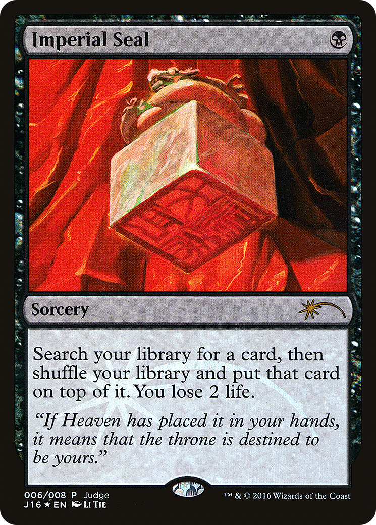Imperial Seal (JDG-006) [Misc] Judge Gift Cards 2016 Foil MTG Single Wizards of the Coast