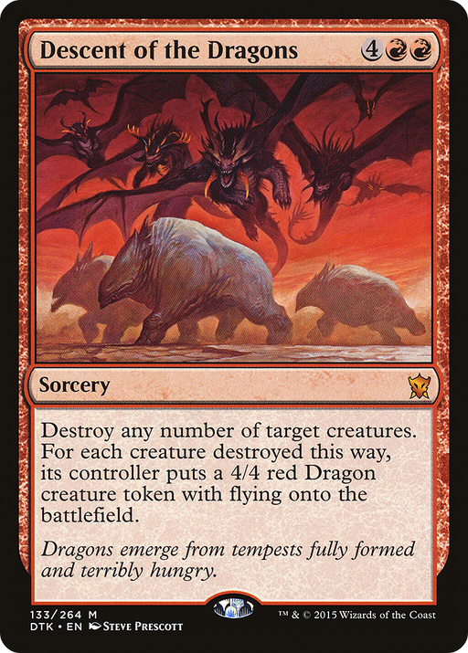 Descent of the Dragons (DTK-133) [Dragons of Tarkir] Foil MTG Single Wizards of the Coast
