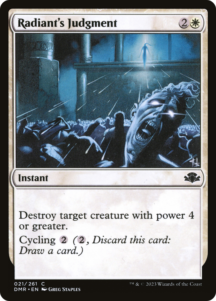 Radiant's Judgment (DMR-021) [Dominaria Remastered] Foil MTG Single Wizards of the Coast