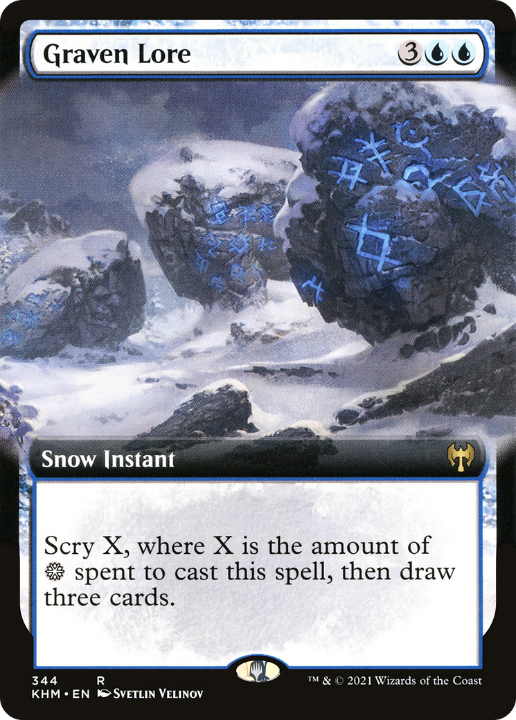 Graven Lore (KHM-344) [Kaldheim] (Extended Art) MTG Single Wizards of the Coast