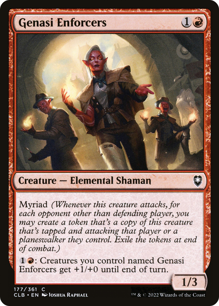 Genasi Enforcers (CLB-177) [Commander Legends: Battle for Baldur's Gate] MTG Single Wizards of the Coast