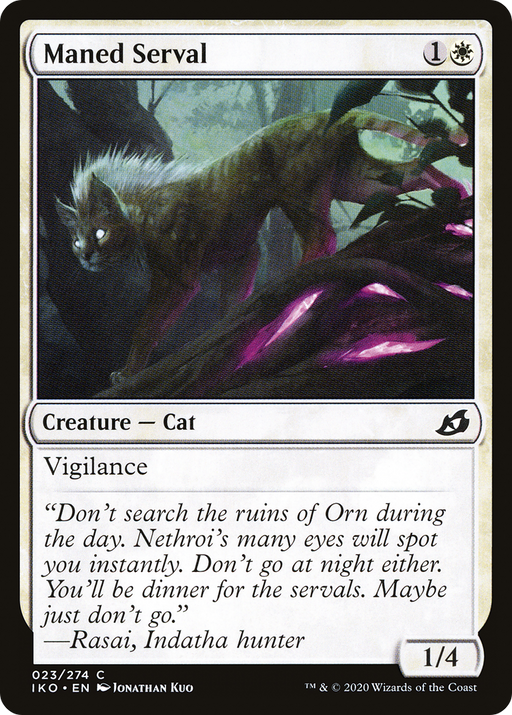 Maned Serval (IKO-023) [Ikoria: Lair of Behemoths] Foil MTG Single Wizards of the Coast