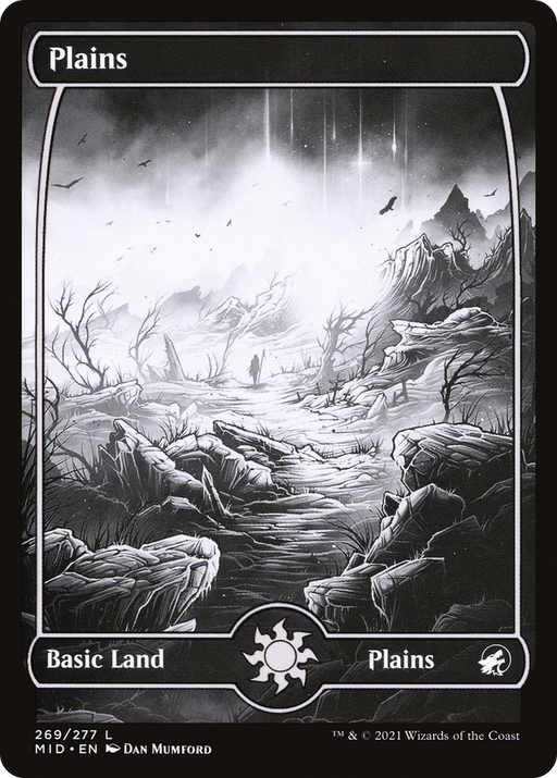Plains (MID-269) [Innistrad: Midnight Hunt] (Full Art, Showcase) MTG Single Wizards of the Coast