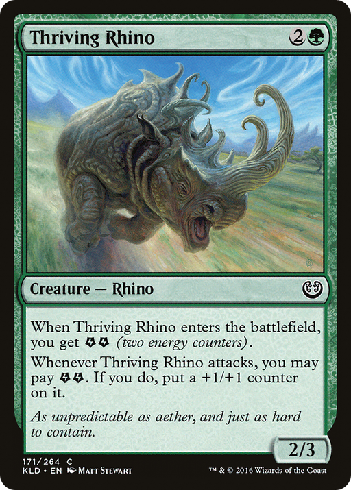 Thriving Rhino (KLD-171) [Kaladesh] MTG Single Wizards of the Coast