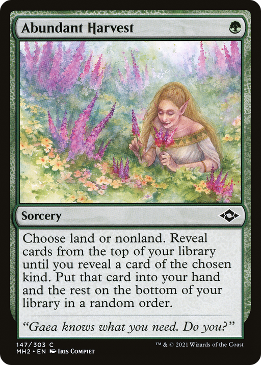 Abundant Harvest (MH2-147) [Modern Horizons 2] Foil MTG Single Wizards of the Coast