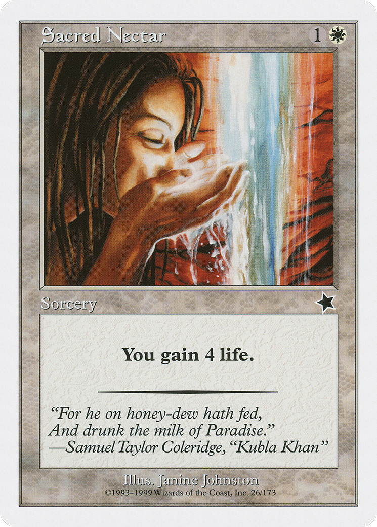 Sacred Nectar (S99-026) [Misc] Starter 1999 MTG Single Wizards of the Coast