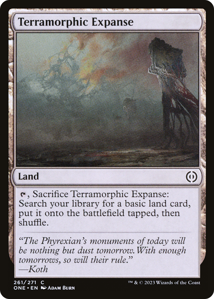 Terramorphic Expanse (ONE-261) [Phyrexia: All Will Be One] Foil MTG Single Wizards of the Coast