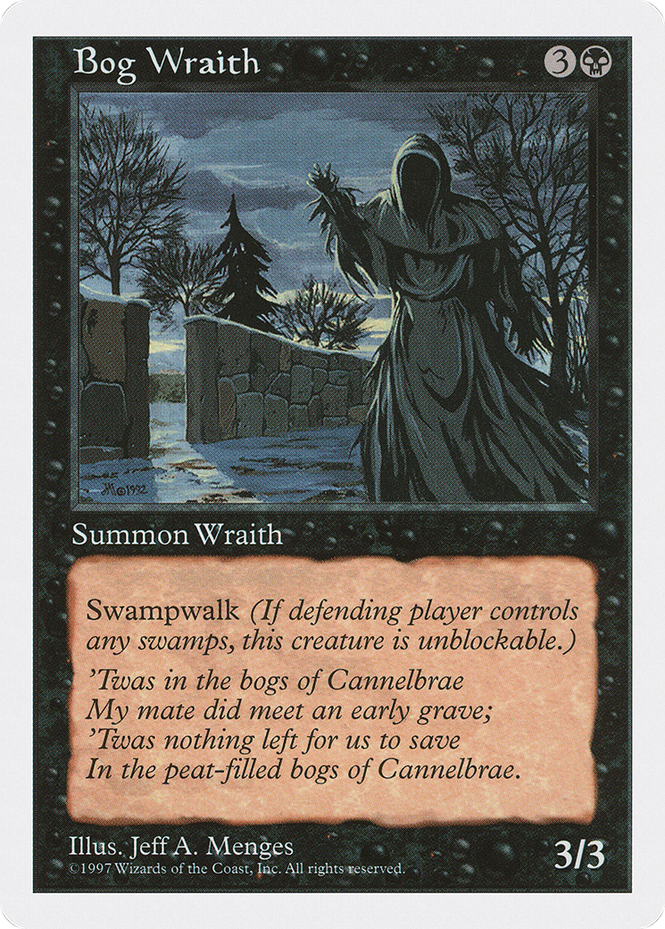 Bog Wraith (5ED-147) [Fifth Edition] MTG Single Wizards of the Coast