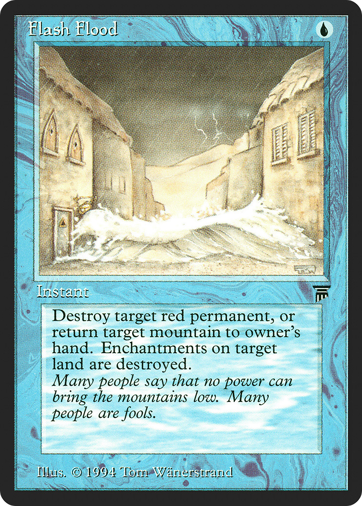 Flash Flood (LEG-057) [Oldschool] Legends MTG Single Wizards of the Coast