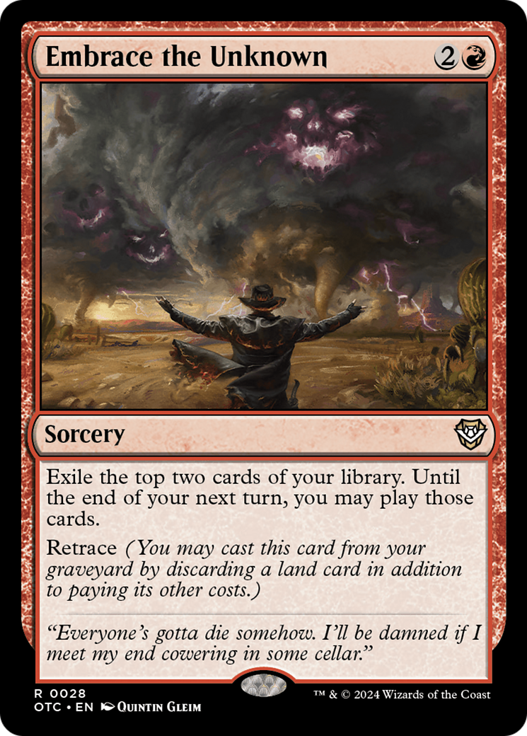 Embrace the Unknown (OTC-028) [Outlaws of Thunder Junction Commander] MTG Single Wizards of the Coast